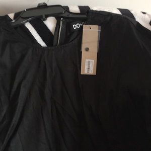 NWT black zipper back shirt